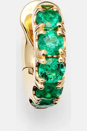 SPINELLI KILCOLLIN Mini Macro Hoop 18kt and emerald single earring
