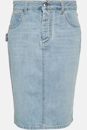 Bottega Veneta High-rise denim pencil skirt
