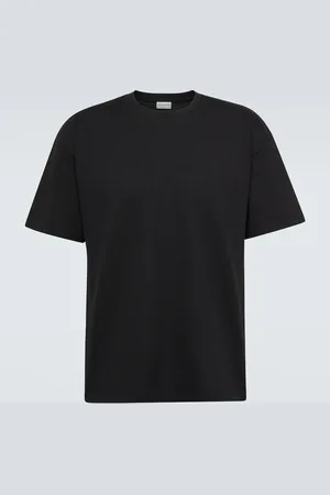 Saint Laurent Cassandre cotton-blend piquÃ© T-shirt