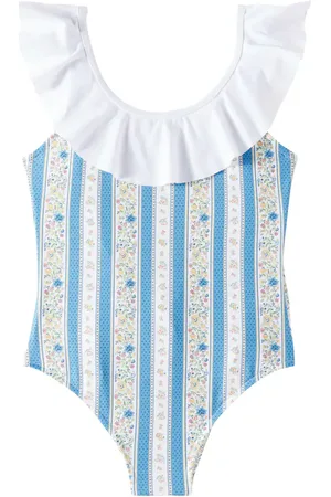 La Coqueta Mila striped floral swimsuit