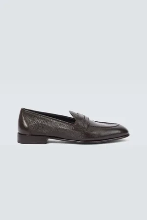 BRIONI Grained leather loafers