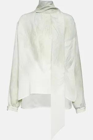 Victoria Beckham Scarf satin blouse