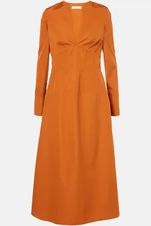 CO Tiered tton midi dress