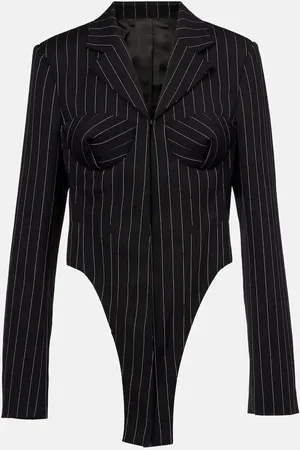Jean Paul Gaultier Striped virgin wool blazer