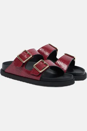 Birkenstock Arizona snake-effect leather sandals
