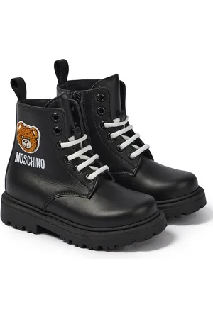 Moschino Teddy leather lace-up boots