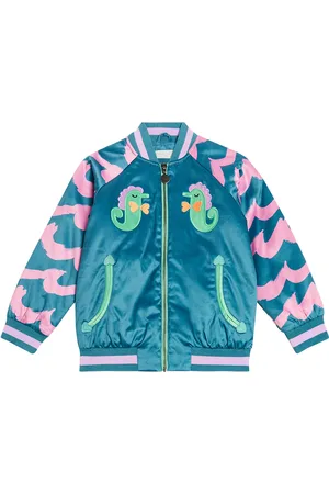 Stella McCartney Printed cotton-blend bomber jacket