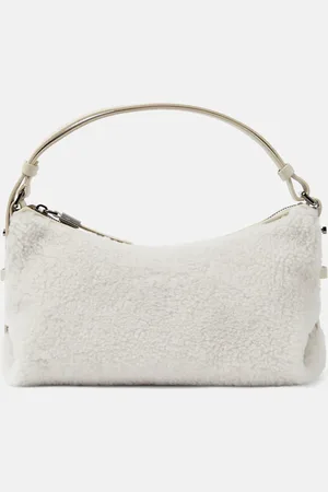 Brunello Cucinelli Faux shearling shoulder bag