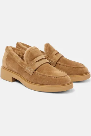 Gianvito Rossi Harris suede penny loafers