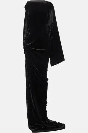Rick Owens One-shoulder velvet gown