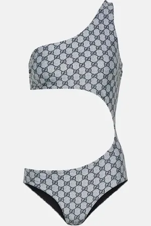Gucci GG cutout one-shoulder swimsuit