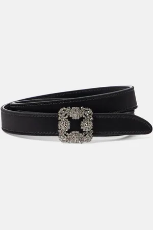 Manolo Blahnik Hangisi embellished satin belt