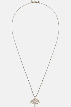 Sydney Evan Evil Eye 14kt necklace with diamonds