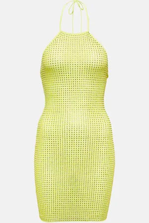Self-Portrait Crystal-embellished minidress