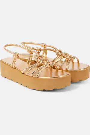 Gianvito Rossi Metallic leather sandals