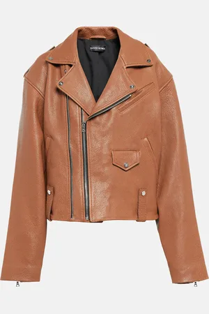 DAVID KOMA Oversized leather jacket