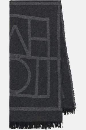 Totême Logo wool and cashmere scarf