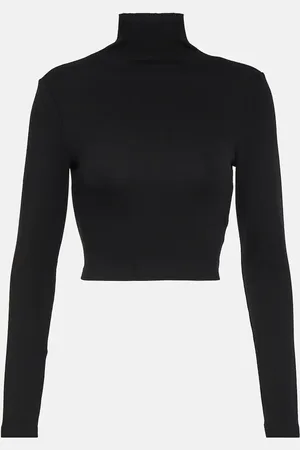 AG Jeans X EmRata Kathryn turtleneck cropped top