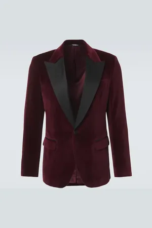 Dolce & Gabbana Cotton-blend velvet tuxedo jacket