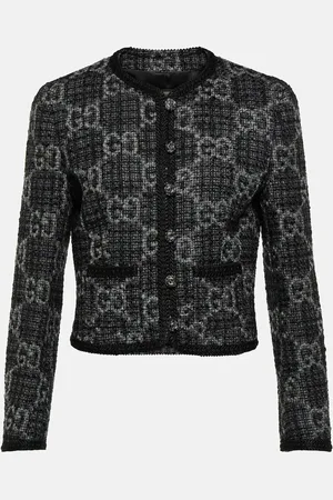 Gucci GG single-breasted wool-blend tweed jacket