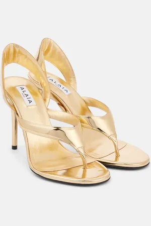 Alaïa Infradito 90 mirrored leather sandals