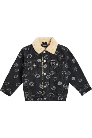 Molo Hiro faux-shearling trimmed denim jacket