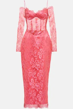 Rasario Corset lace midi dress