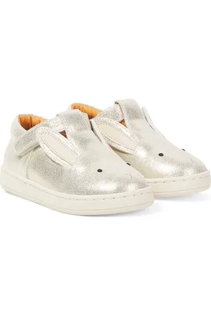 Donsje Esterre metallic leather slip-on shoes