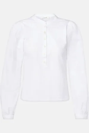 Frame Puff-sleeve cotton blouse