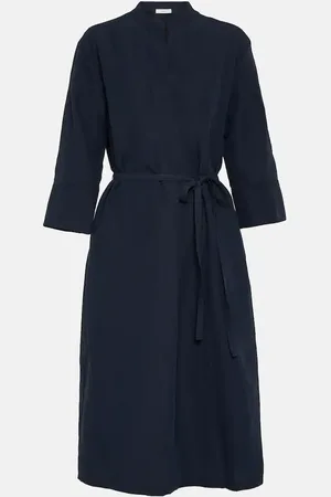 Vince Cotton-blend midi dress