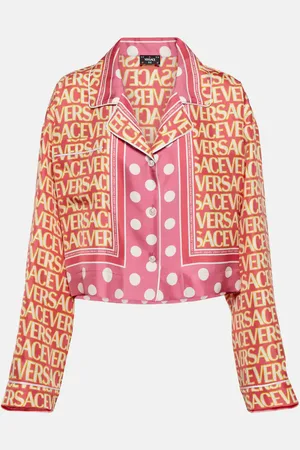 VERSACE Logo silk shirt
