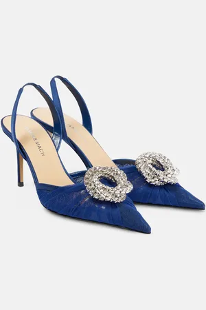 Mach & Mach Galaxy 85 tulle slingback pumps