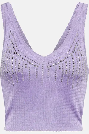 Paco rabanne Embellished knit top