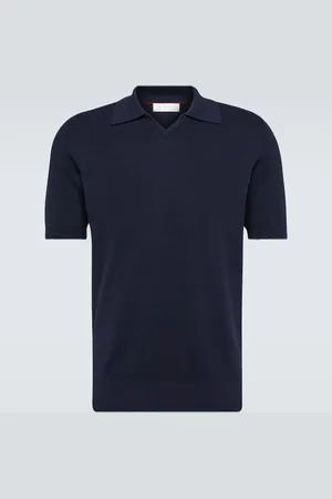 Brunello Cucinelli Ribbed-knit cotton polo sweater