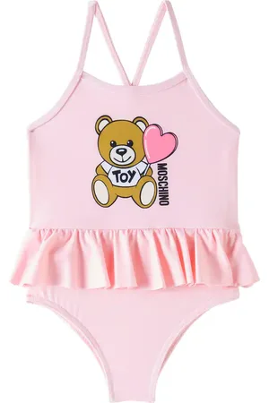 Moschino Baby Teddy Bear ruffled swimsuit