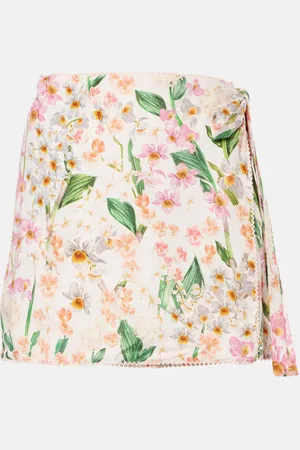 Agua by Agua Bendita Luna Jardinera floral miniskirt