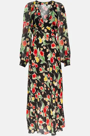 RIXO London Ayla floral midi dress