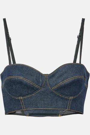 Alaïa Denim bra top
