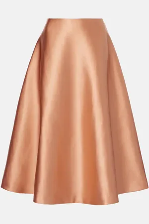 Carolina Herrera Satin midi skirt