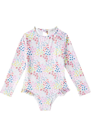 The New Society Floral rashguard swimsuit