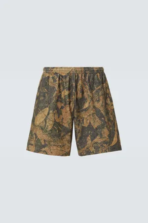 Acne Studios Camouflage cotton fleece shorts