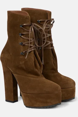 Alaïa Trekk suede ankle boots