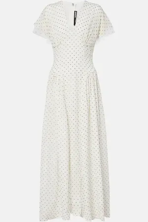 ROTATE Polka-dot midi dress