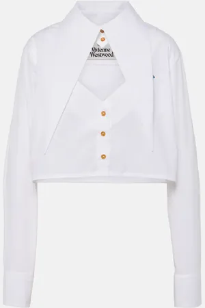 Vivienne Westwood Cut-off Heart cropped cotton shirt