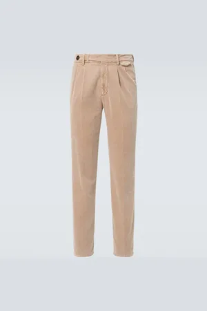 Brunello Cucinelli Pleated cotton corduroy straight pants