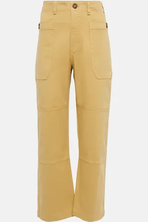 Frame High-rise cropped cargo pants
