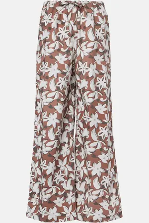 FAITHFULL THE BRAND Freja floral cotton wide-leg pants