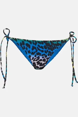 Ganni Leopard-print bikini bottoms