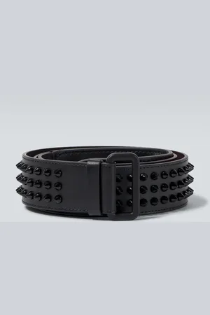 Christian Louboutin Loubi spiked leather belt