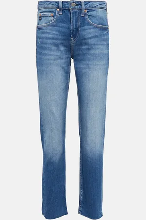 AG Jeans Girlfriend mid-rise slim jeans